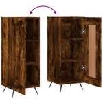 vidaXL Buffet Chêne fumé 34 5x34x90 cm Bois d'ingénierie