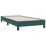vidaXL Sommier à lattes de lit et matelas vert foncé 100x210cm velours