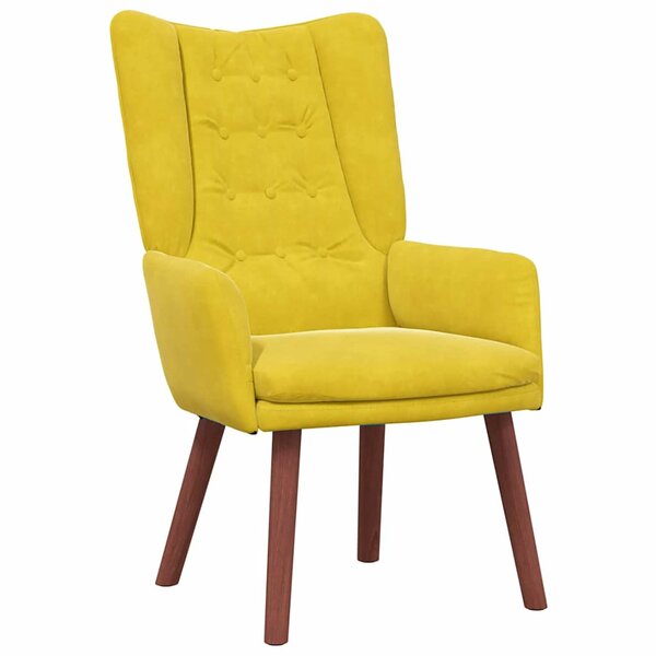 vidaXL fauteuil Jaune 63 x 67 x 94 cm Velours