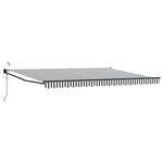 vidaXL Auvent rétractable électrique Anthracite et blanc 4 5 × 3 m