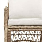 vidaXL Chaise de jardin Beige 60 x 70 x 78cm polyrotin