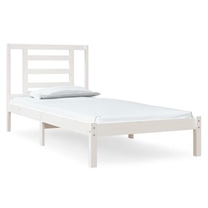 vidaXL Cadre de lit sans matelas blanc 90x190 cm bois de pin massif
