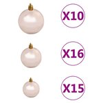 vidaXL Sapin de Noël artificiel Nordmann avec LED et boules Vert 240cm