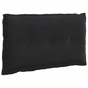 vidaXL Coussin de Dos Noir 80 x 50 cm Tissu en velours côtelé