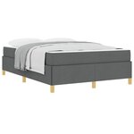 vidaXL Cadre de lit avec matelas Gris foncé 140 x 200 cm tissu