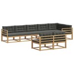 vidaXL Ensemble de canapés d'extérieur 6 Pièces Blanc et anthracite