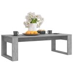 vidaXL Table basse Gris béton 110x50x35 cm Bois d'ingénierie