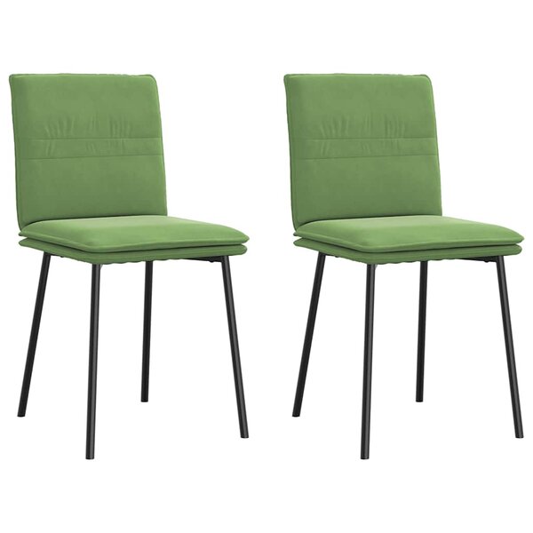 vidaXL Chaises à manger lot de 2 Vert clair Velours