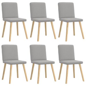 vidaXL Chaises à manger lot de 6 gris nuage tissu