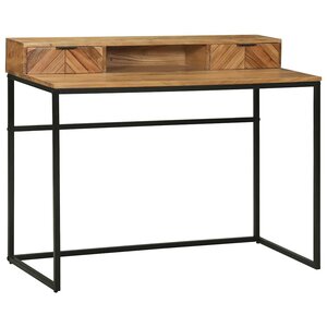 vidaXL Bureau avec tiroir Marron 110 x 50 x 87 cm Bois d'acacia massif