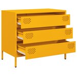 vidaXL Buffet jaune moutarde 68x39x58 5 cm acier laminé à froid