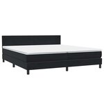 vidaXL Sommier à lattes de lit avec matelas noir 180x220 cm velours