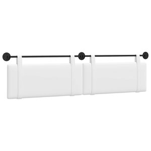 vidaXL Tête de lit suspendue Blanc tissu