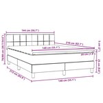 vidaXL Sommier à lattes de lit avec matelas rose 140x210 cm velours