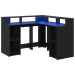 vidaXL Bureau Chêne noir 130 x 130 x 91 cm Bois d'ingénierie