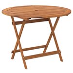 vidaXL Table pliable de jardin Ø 90x75 cm Bois d'acacia solide