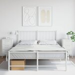 vidaXL Tables de chevet 2 Pièces blanc 36x39x68 cm acier laminé à froid