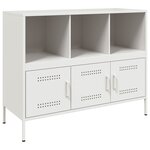 vidaXL Buffet blanc 100 5x39x79 cm acier