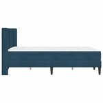 vidaXL Cadre de lit avec matelas Bleu 160 x 200 cm Velours