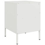 vidaXL Table de chevet blanc 36x39x50 5 cm acier laminé à froid