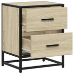 vidaXL Tables de chevet 2 Pièces chêne sonoma 40x31x50 cm bois ingénierie