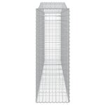 vidaXL Paniers à gabions arqués 4 Pièces 400x50x140/160 cm Fer galvanisé
