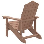 vidaXL Chaise Adirondack de jardin PEHD marron