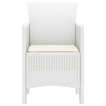 vidaXL Chaise de jardin 2 Pièces Blanc 53 x 49 x 85 cm PP