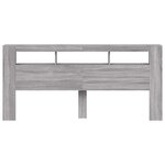 vidaXL Tête de lit à LED sonoma gris 220x18 5x103 5 cm bois ingénierie