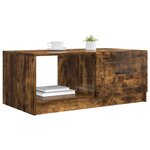 vidaXL Table basse Chêne fumé 90 x 50 x 37 cm Bois d'ingénierie