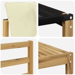 vidaXL Ensemble de canapés d'extérieur 11 pc Blanc et crème