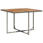 vidaXL Ensemble à manger de jardin et coussins 9 Pièces beige Poly rotin