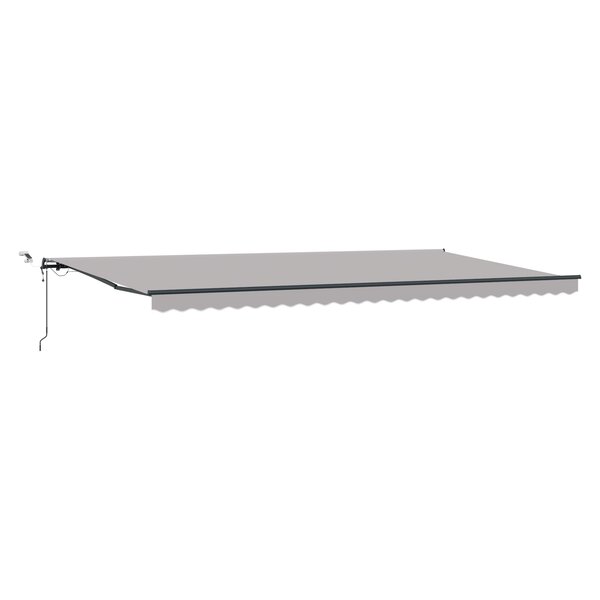 Auvent rétractable automatique vidaXL avec LED gris clair 600x300 cm