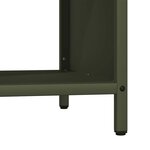 vidaXL Étagère à bois de chauffage avec plateau en bois vert olive