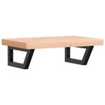 vidaXL Étagère de vasque murale acier et bois massif de hêtre