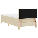 vidaXL Lit sommier avec matelas Crème 90x200 cm Tissu