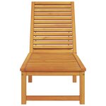 vidaXL Transat 1-personne Marron 53 x 202 x 89cm Bois d'acacia massif