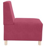vidaXL Canapé modulaire sans accoudoirs Rouge vin 55 cm Velours