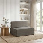 vidaXL Canapé-lit pliable Gris clair 70 x 80 x 60 cm Tissu
