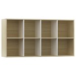 vidaXL Bibliothèque/Buffet blanc et chêne sonoma bois d'ingénierie