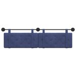 vidaXL Tête de lit suspendue Bleu police Velours