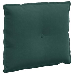 vidaXL Coussin de Dos Vert foncé 60 x 50 cm Tissu en velours côtelé