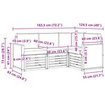 vidaXL Ensembles de canapés avec coussin 4 Pièces Bois d'Acacia Massif