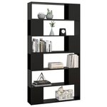 vidaXL Bibliothèque/Séparateur de pièce Noir 100x24x188 cm