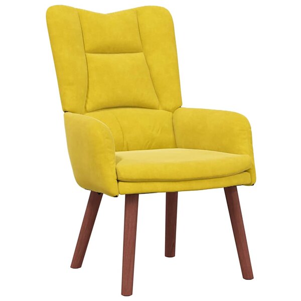 vidaXL fauteuil Jaune 63 x 67 x 94 cm Velours