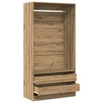 vidaXL Garde-robe chêne artisanal 100x50x200 cm bois d'ingénierie