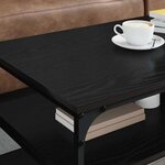 vidaXL Table basse Chêne noir 100 x 50 x 45 cm Bois d'ingénierie