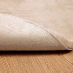 vidaXL Tapis en Fourrure Synthétique de Lapin Olite Taupe Ø 120 cm