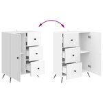 vidaXL Buffet Blanc brillant 66 x 34 5 x 90 cm Bois d'ingénierie