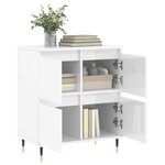 vidaXL Buffet Blanc brillant 60x35x70 cm Bois d'ingénierie